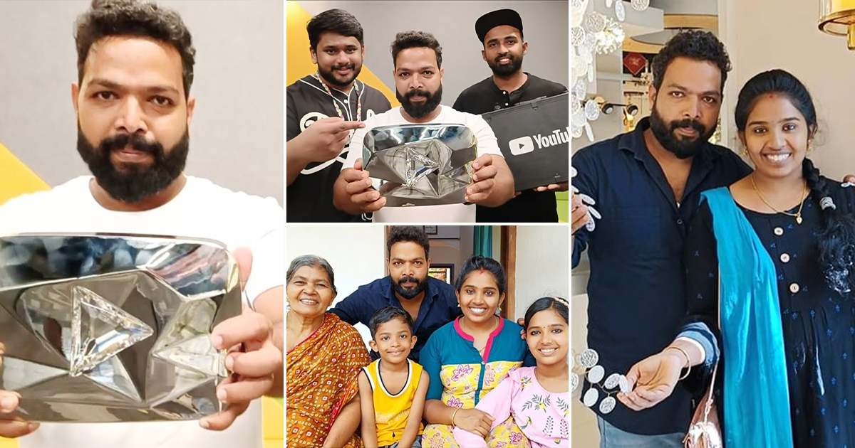 Kerala First Diamond Play Button Winner Kl Bro Biju And Family