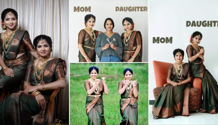 Santhoor Mummy Bride Look With Daughter