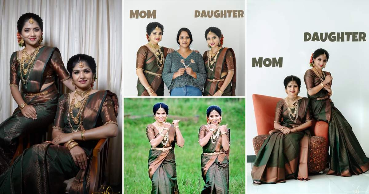 Santhoor Mummy Bride Look With Daughter