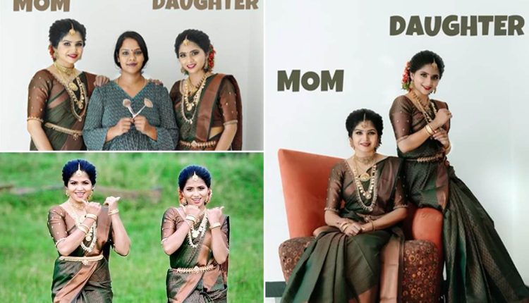 Santhoor-Mummy-In-Bride-Look-With-Daughter