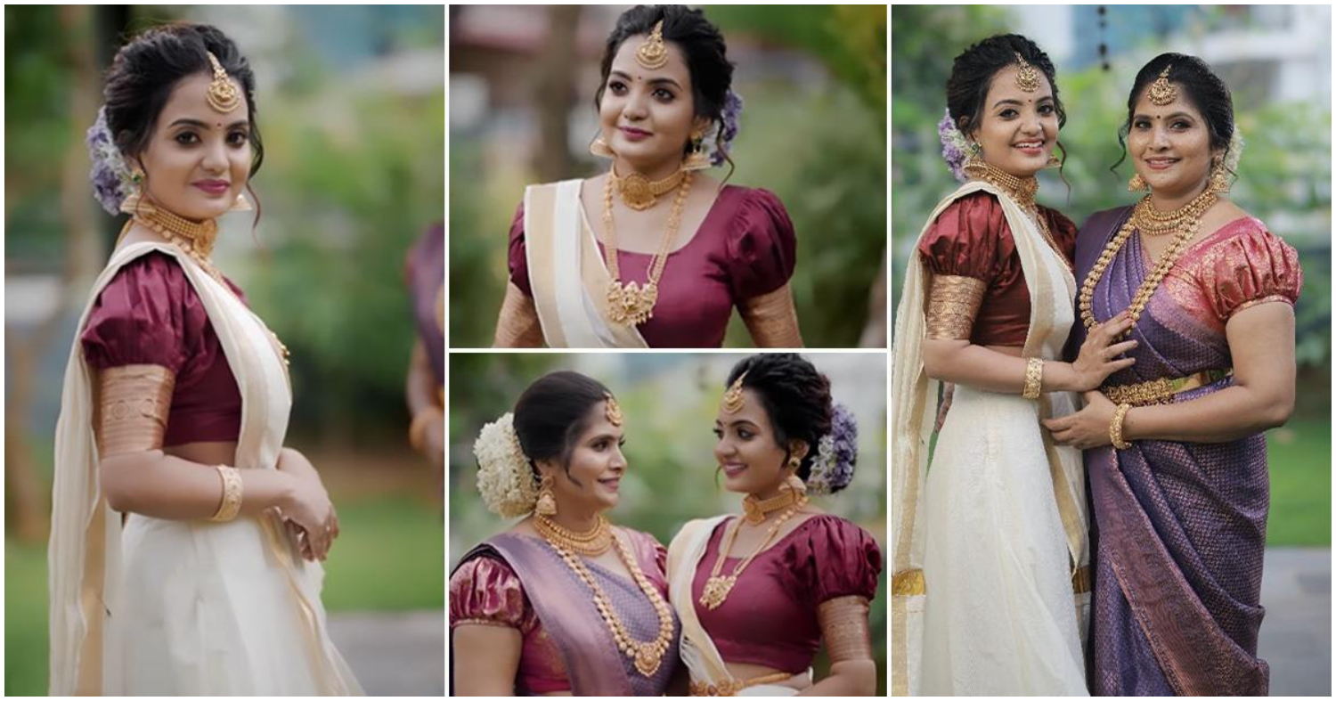 Kudumbavilakku Sanjana Fame Reshma S Nair Photoshoot With Mother